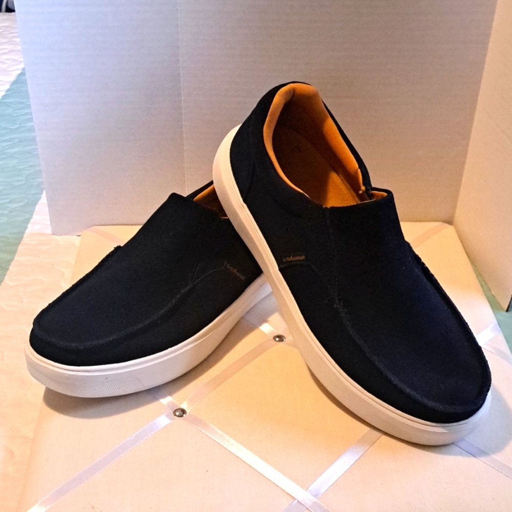 ORTHO COMFORT Slip-On men’s leather sneakers, plantar fascititus & arch support